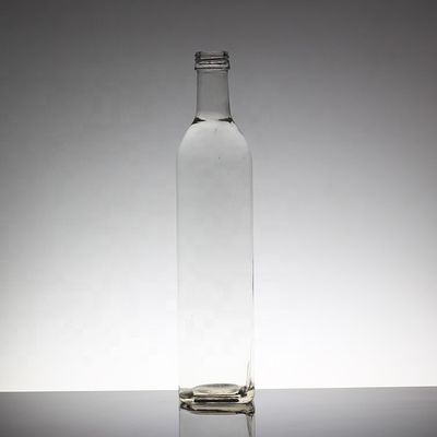 Gravar garrafa de vidro de 1 litro com tampa de cortiça para vodka de uísque
