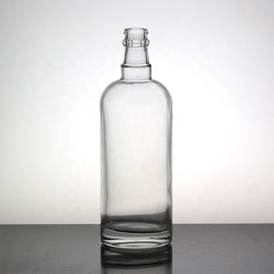 Gravar garrafa de vidro de 1 litro com tampa de cortiça para vodka de uísque