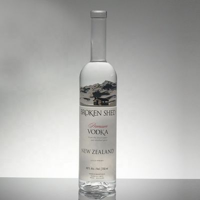 Garrafa industrial de 750 ml de vidro de cristal com decoração de gelo/pintura/impressão