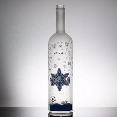 Bottle colorido transparente ou personalizado Bottle de vidro de vodka personalizado para encomendas em massa