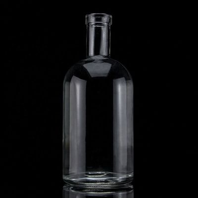 Material de base Garrafa de vidro de 500 ml, 700 ml, 750 ml, com vedação de cortiça e forma redonda