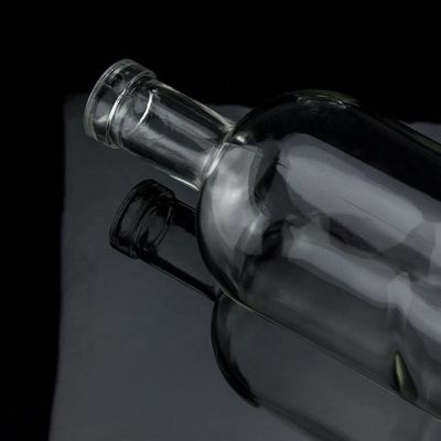 Material de base Garrafa de vidro de 500 ml, 700 ml, 750 ml, com vedação de cortiça e forma redonda