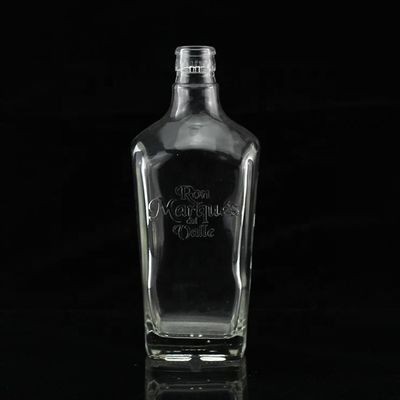 Garrafa de vidro para bebidas industriais perfeita para uísque vodka rum tequila