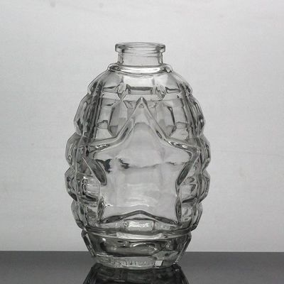 Garrafa de vidro em forma de bomba de 500 ml exclusiva para embalagens personalizadas de bebidas