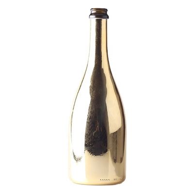 Garrafas de vidro de champanhe de ouro personalizadas com tampa de plástico para material de corpo de vidro