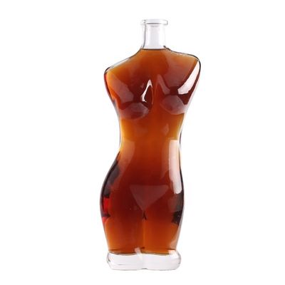 Colarinho de vidro 75cl Lady Body em forma de garrafa de vidro para vinho Liquor Vodka Design criativo