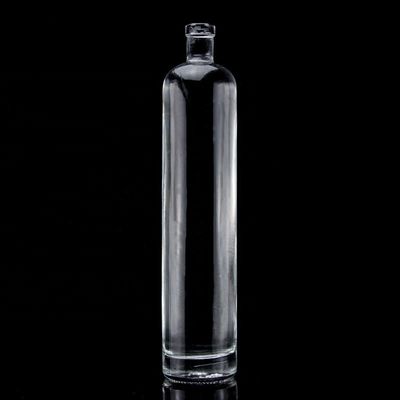 Bottle de vidro de 750 ml de fundo espesso e forma reta para Super Flint Liquor