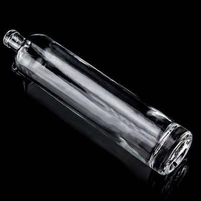 Bottle de vidro de 750 ml de fundo espesso e forma reta para Super Flint Liquor