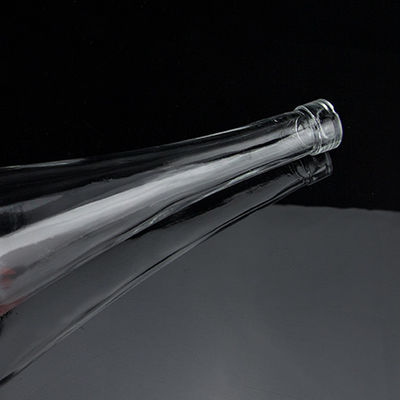 Impressão de tela em forma de cone Vodka Whisky Liquor Garrafa de vidro 750ml com Super Flint Glass